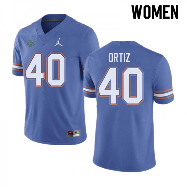 Jordan Brand Women #40 Marco Ortiz Florida Gators College Football Jersey Blue